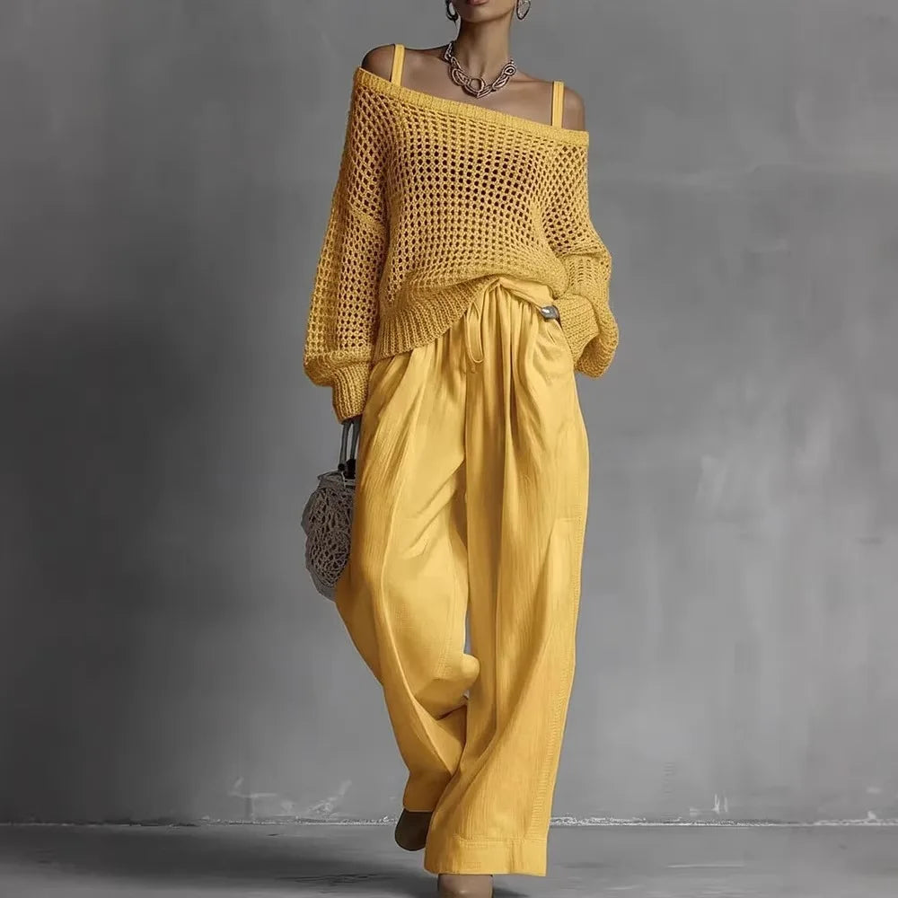 Claribel | Off-Shoulder Wide-Leg Set