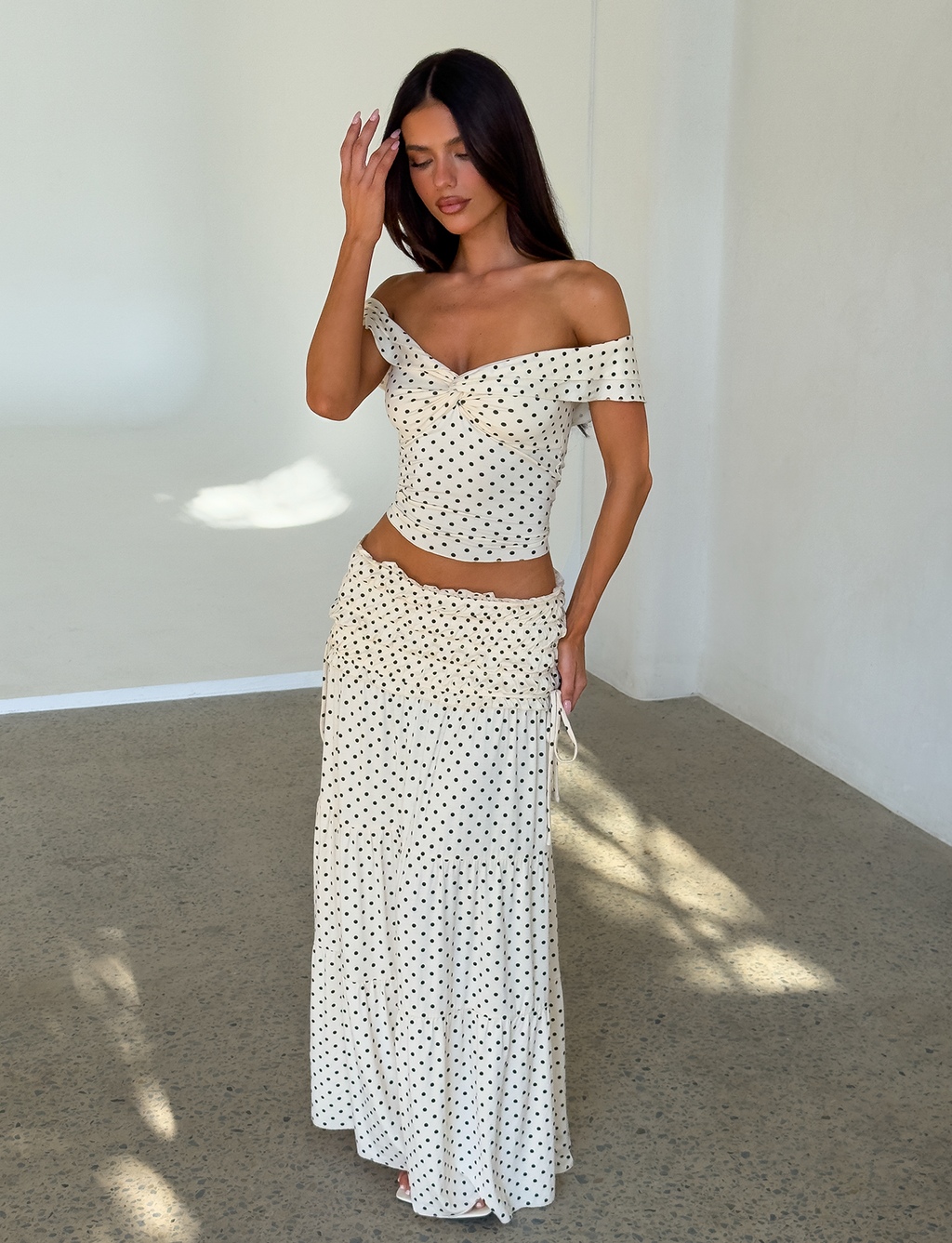 DENALI TOP - CREAM DOT