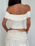 DENALI MAXI SKIRT - CREAM DOT