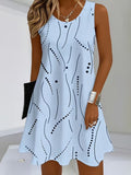 Riana | Sleeveless V-Neck Print Dress