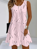 Riana | Sleeveless V-Neck Print Dress