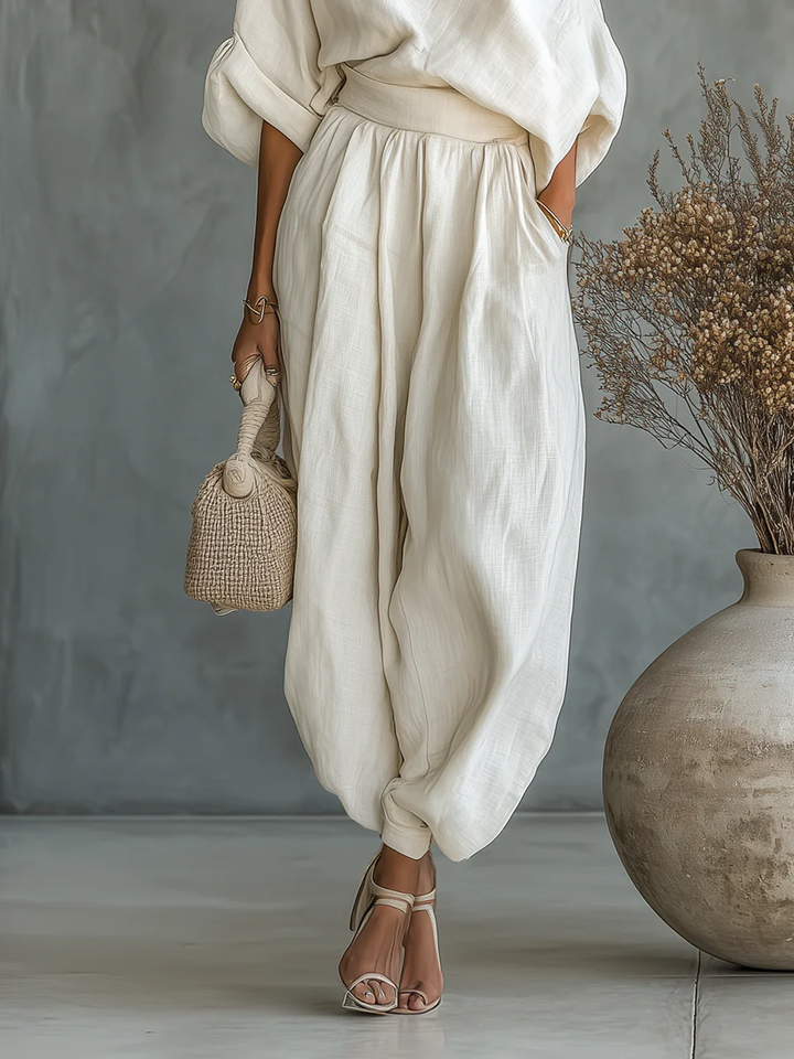 Filippa | One-Shoulder Draped Fluid Outfit