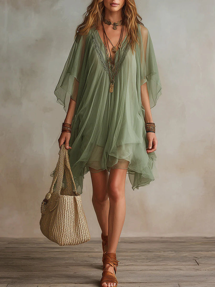 Colleen | Layered Boho Mini Dress