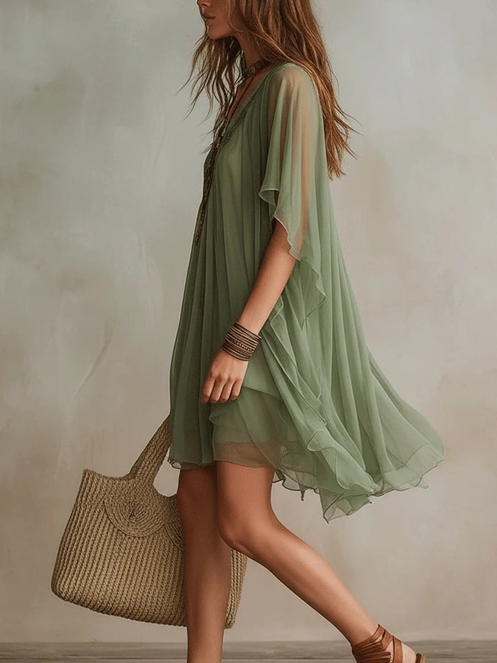 Colleen | Layered Boho Mini Dress