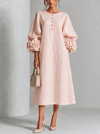 LILIANA | ELEGANT FLORAL MIDI DRESS