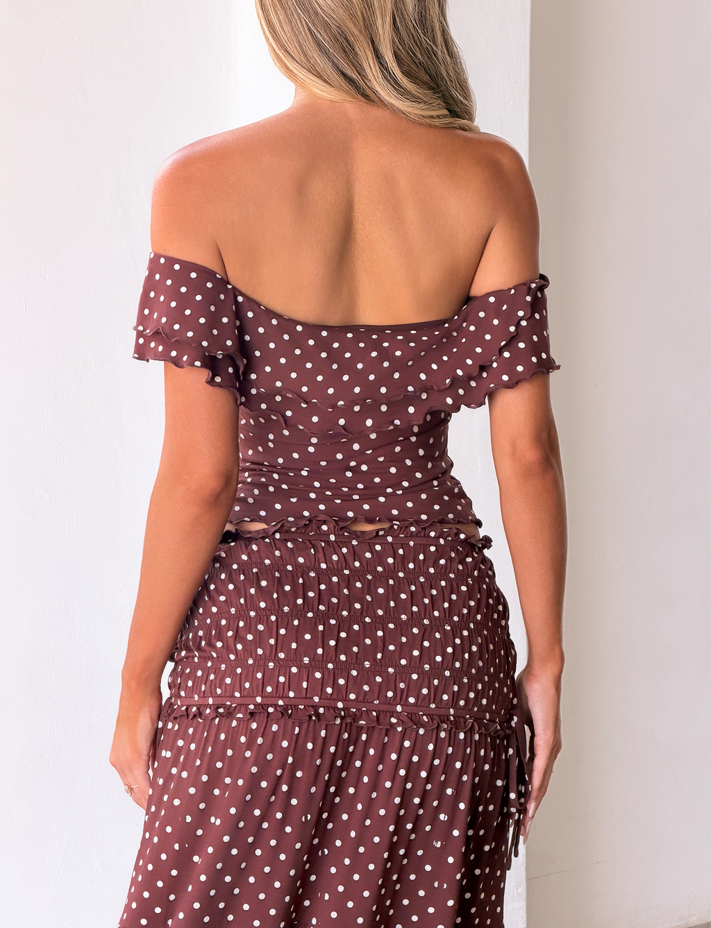 DENALI MAXI SKIRT - BROWN DOT