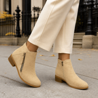Anna Cushioned Comfort Ankle Boots - beige - lifestyle view 1