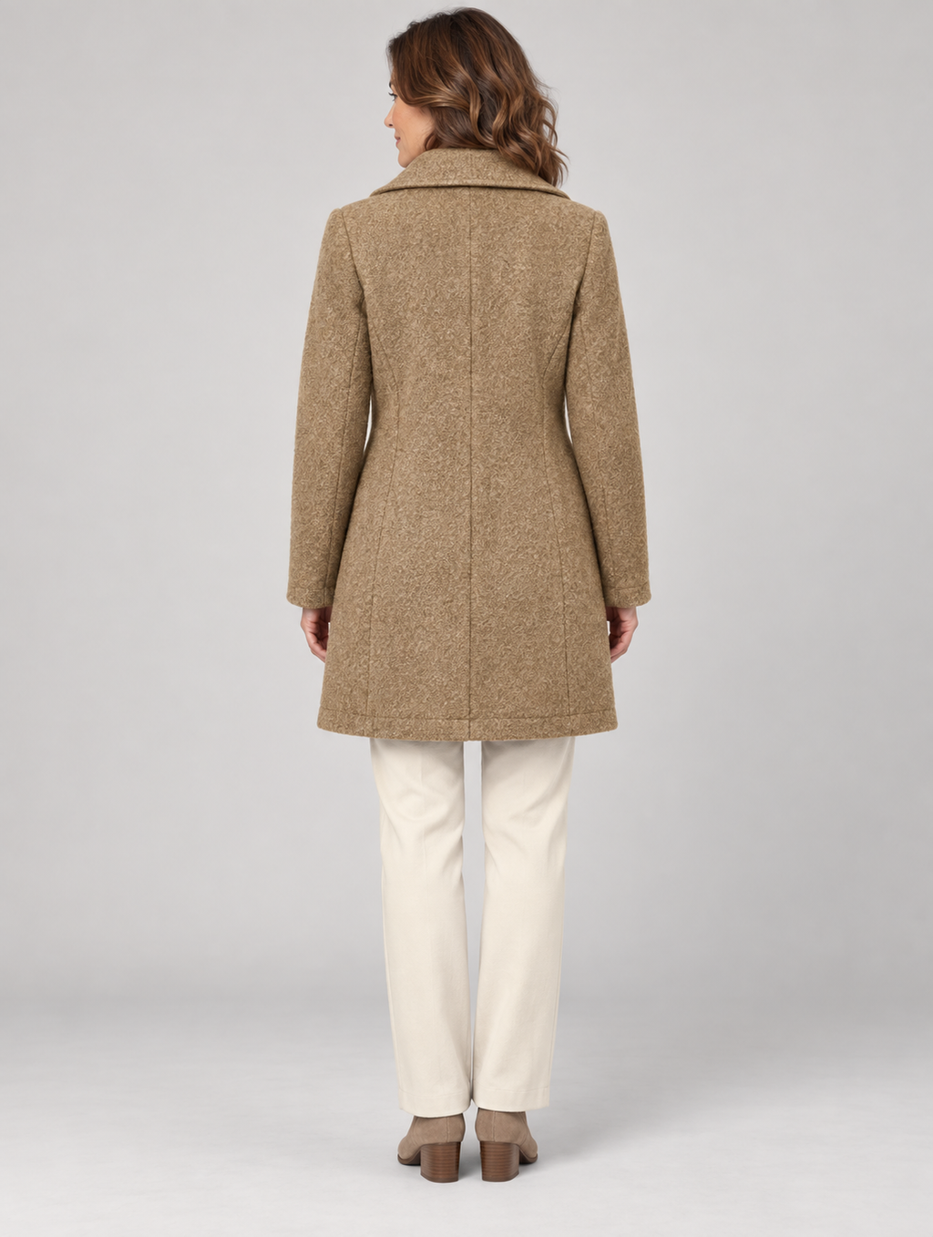 GABRIELA™ - Casual Wool Blend Pea Coat with Single-Breasted Design