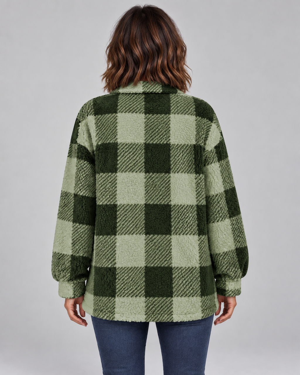 ERMI™ - Casual Plaid Button Down Long Sleeve Jacket