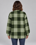 ERMI™ - Casual Plaid Button Down Long Sleeve Jacket