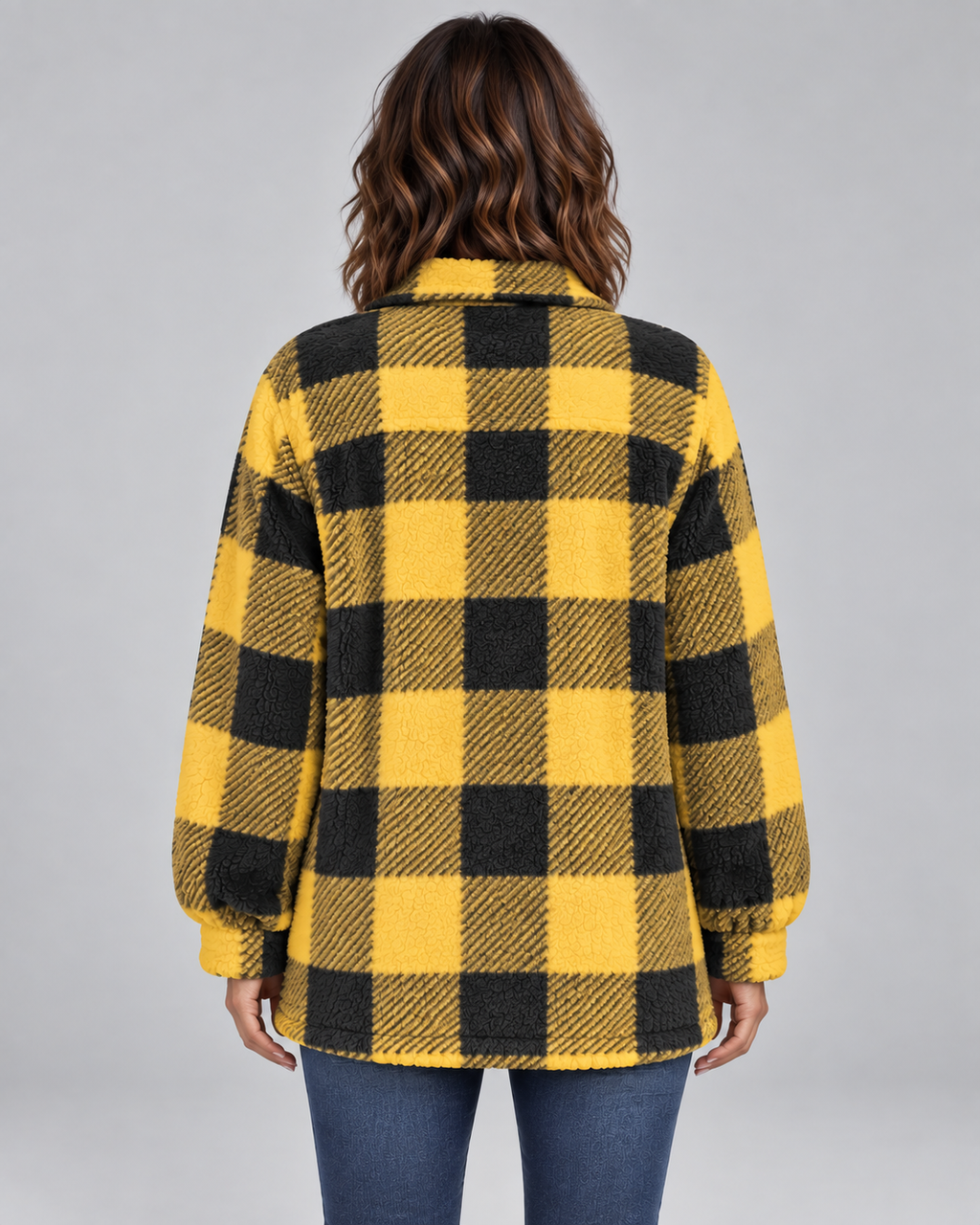 ERMI™ - Casual Plaid Button Down Long Sleeve Jacket