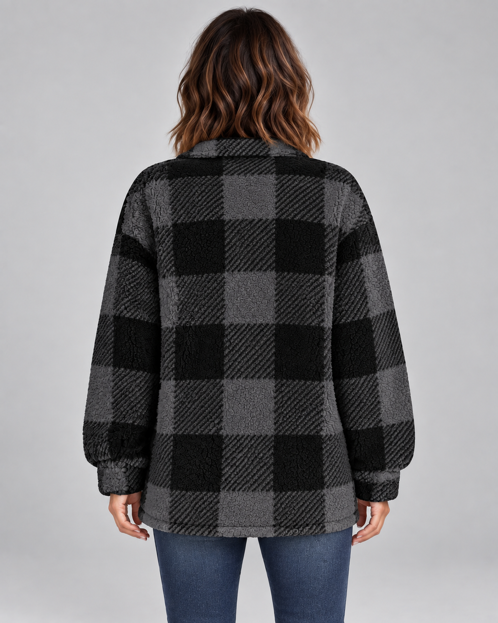ERMI™ - Casual Plaid Button Down Long Sleeve Jacket