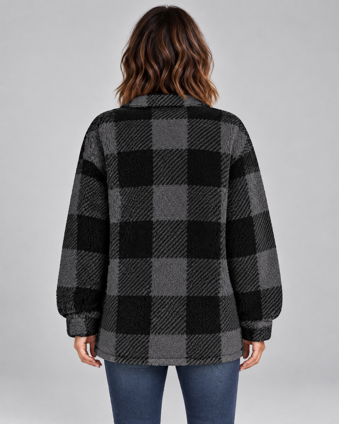 ERMI™ - Casual Plaid Button Down Long Sleeve Jacket
