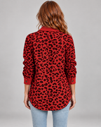 SISI™ - Casual Leopard Print Button Front Jacket