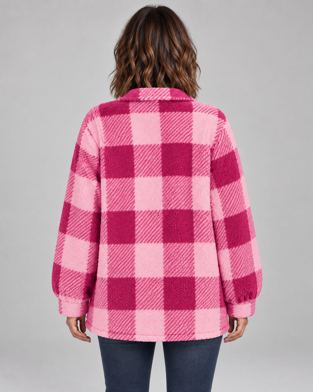 ERMI™ - Casual Plaid Button Down Long Sleeve Jacket