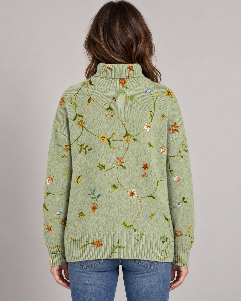 Natalia™ | Vintage Crochet Turtleneck