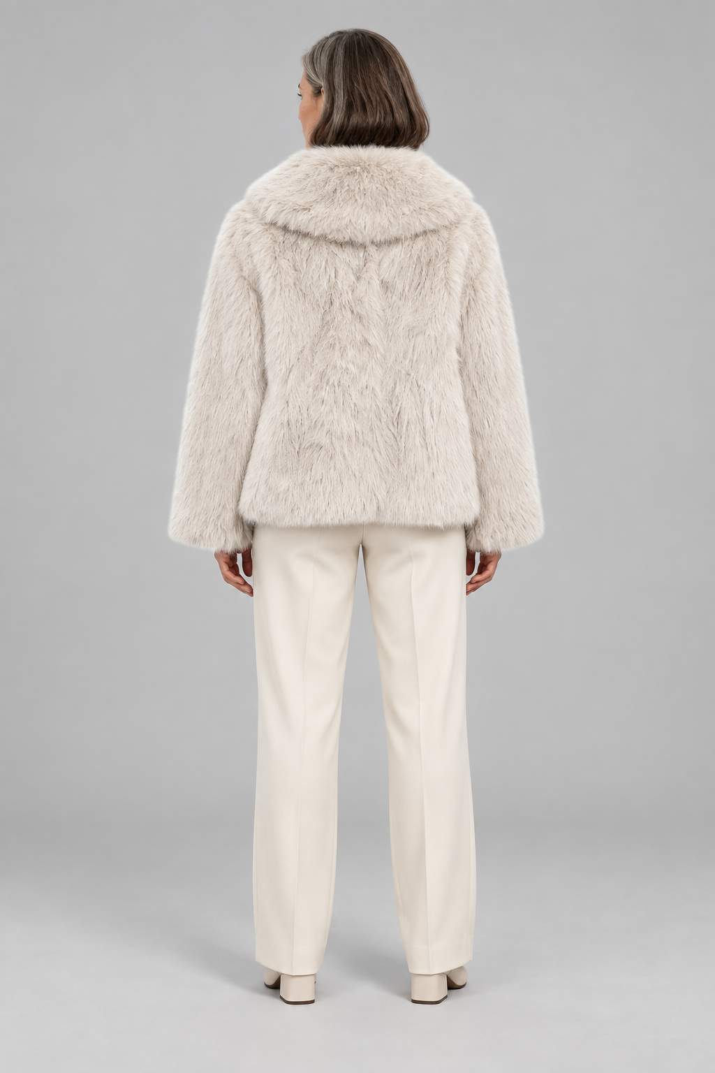 WEENA™ - Classy Long Sleeve Collared Fuzzy Coat