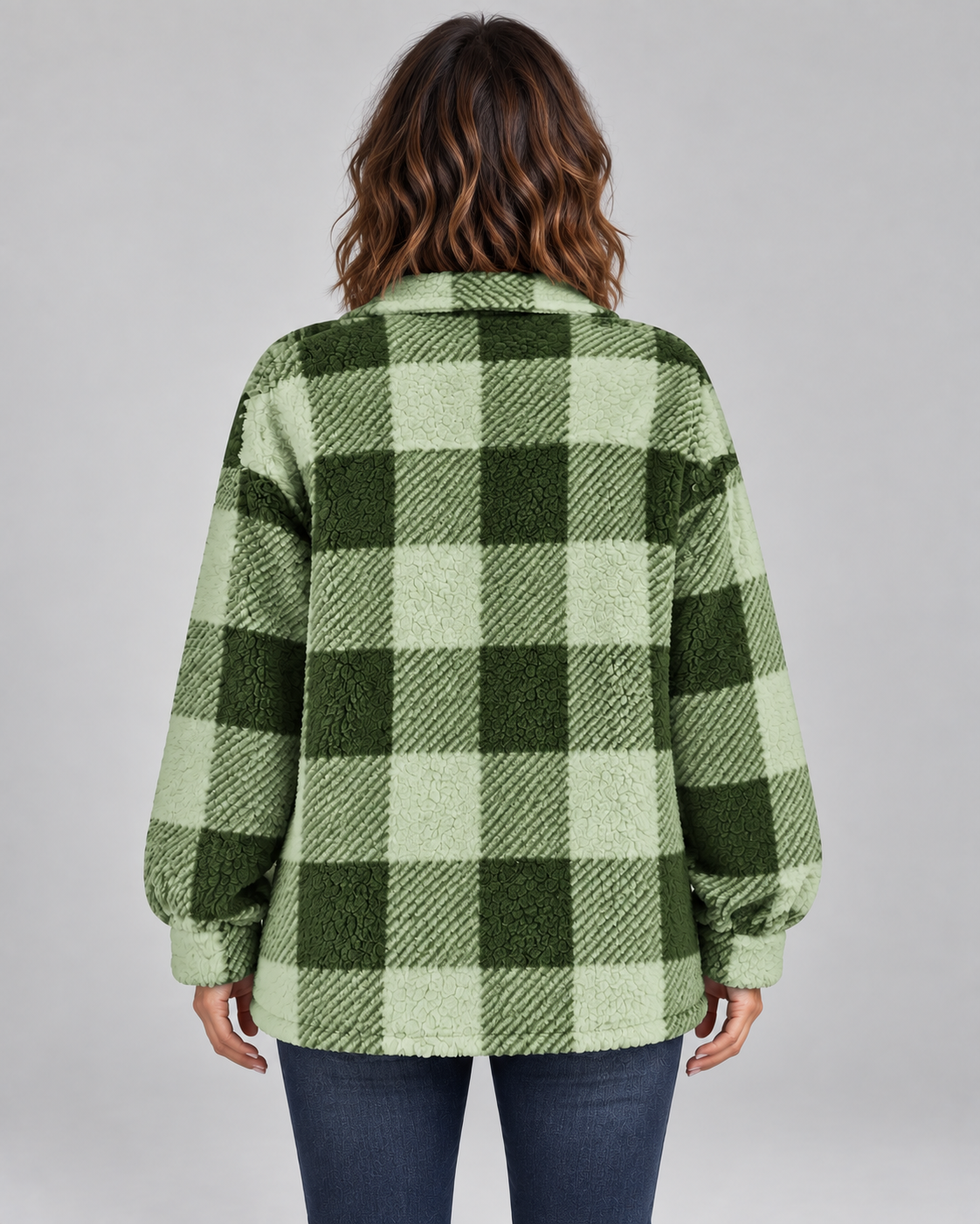 ERMI™ - Casual Plaid Button Down Long Sleeve Jacket