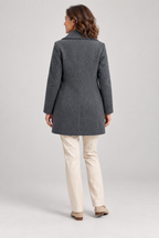 GABRIELA™ - Casual Wool Blend Pea Coat with Single-Breasted Design