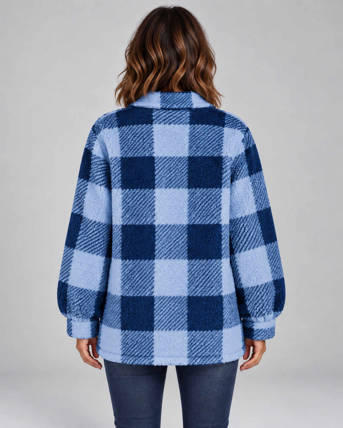 ERMI™ - Casual Plaid Button Down Long Sleeve Jacket