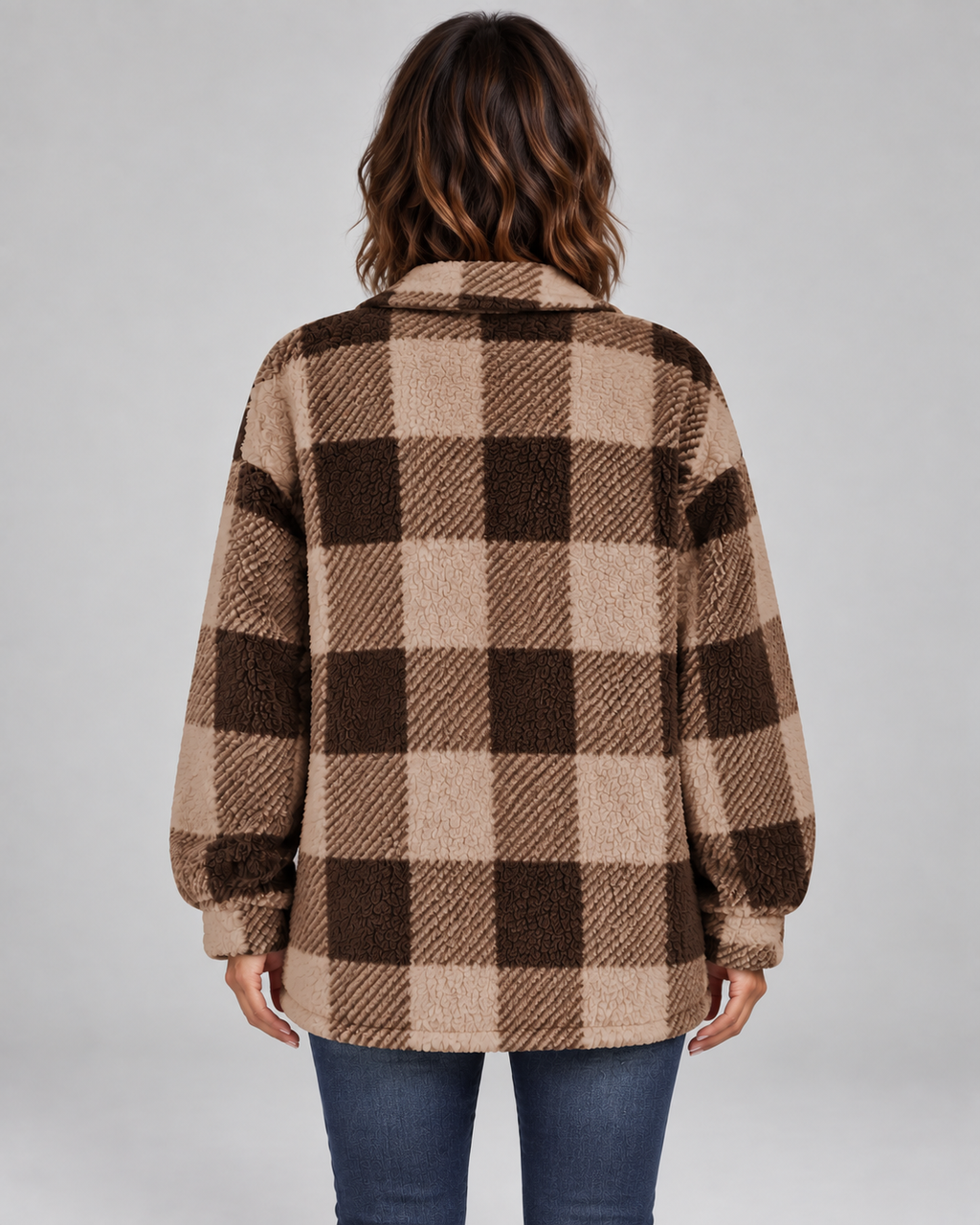 ERMI™ - Casual Plaid Button Down Long Sleeve Jacket