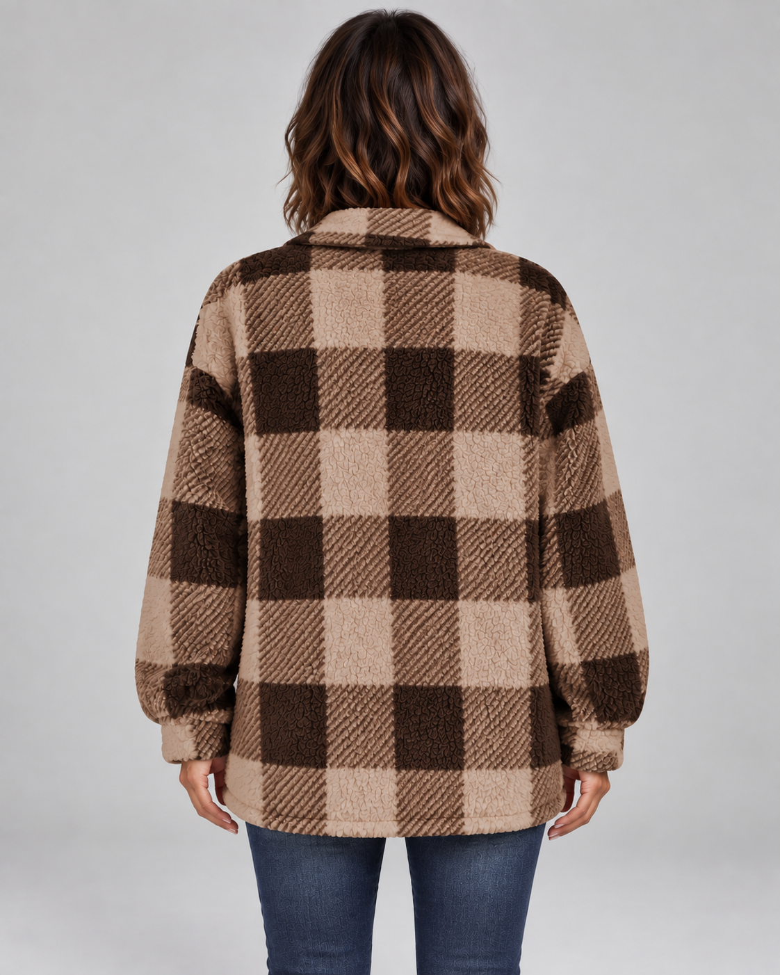 ERMI™ - Casual Plaid Button Down Long Sleeve Jacket