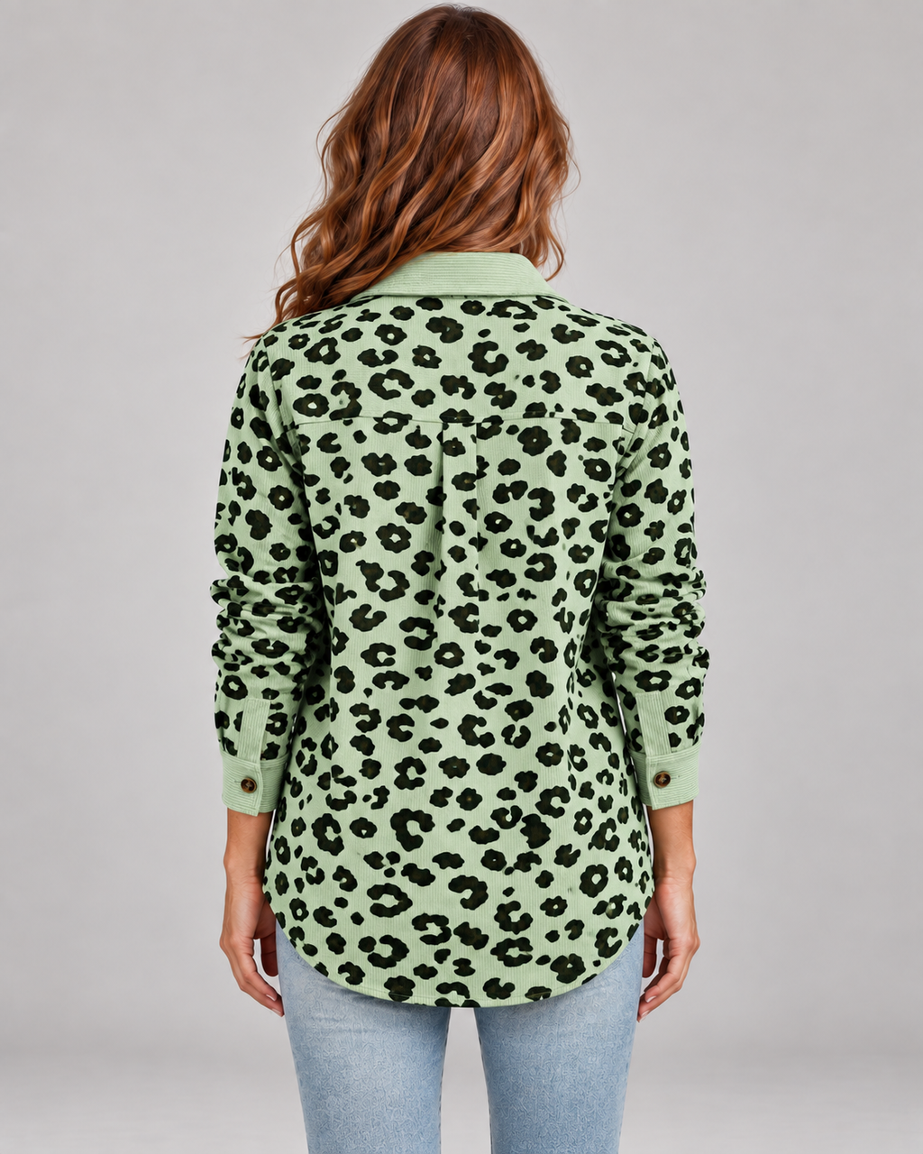 SISI™ - Casual Leopard Print Button Front Jacket
