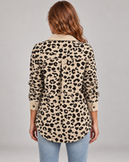 SISI™ - Casual Leopard Print Button Front Jacket