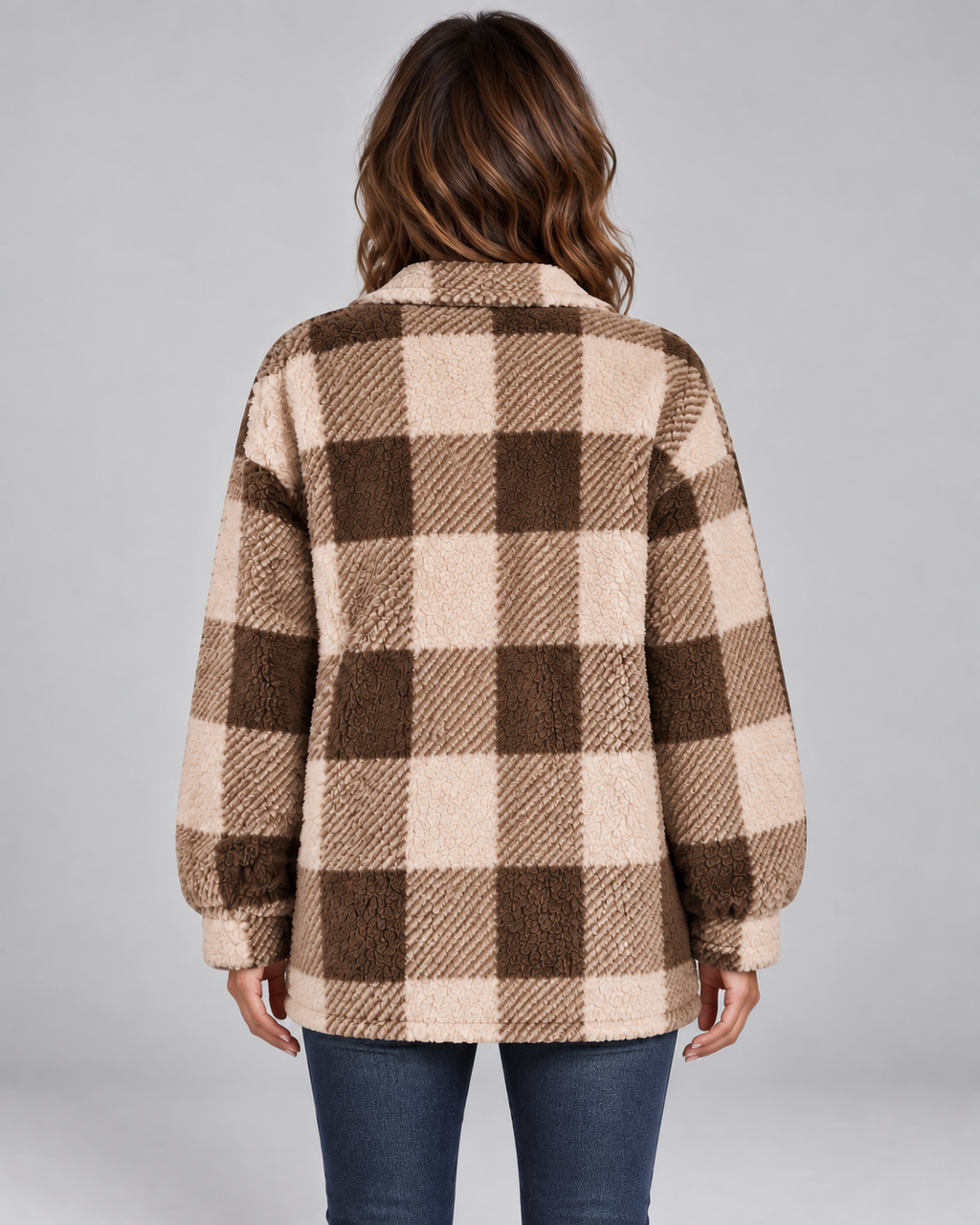 ERMI™ - Casual Plaid Button Down Long Sleeve Jacket