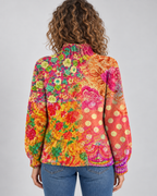 Mallory™ | Floral Polka Dot Knit Turtleneck Sweater