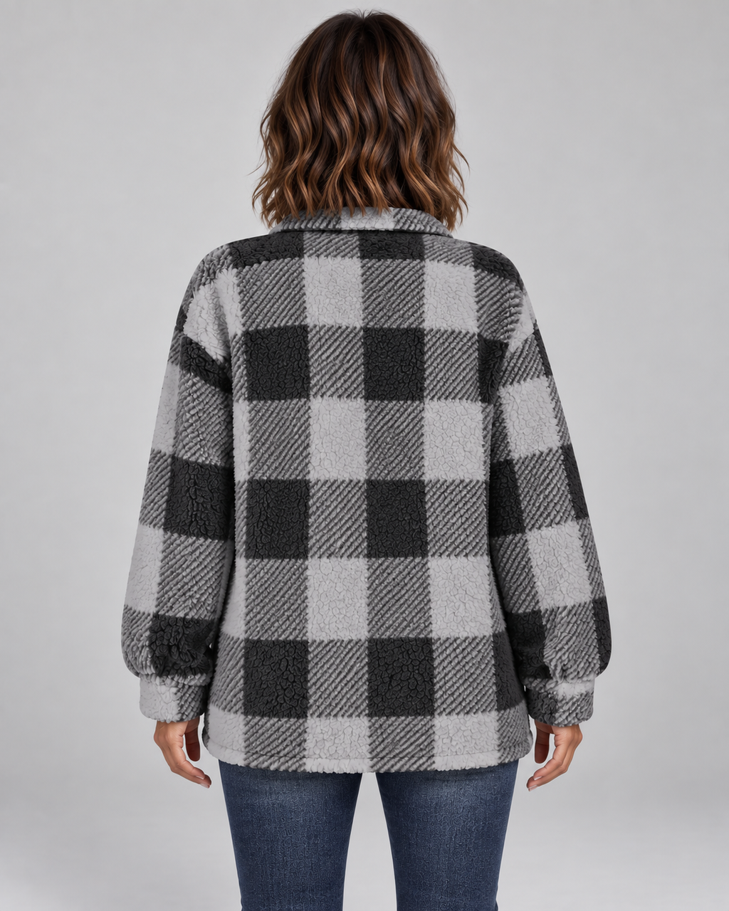 ERMI™ - Casual Plaid Button Down Long Sleeve Jacket