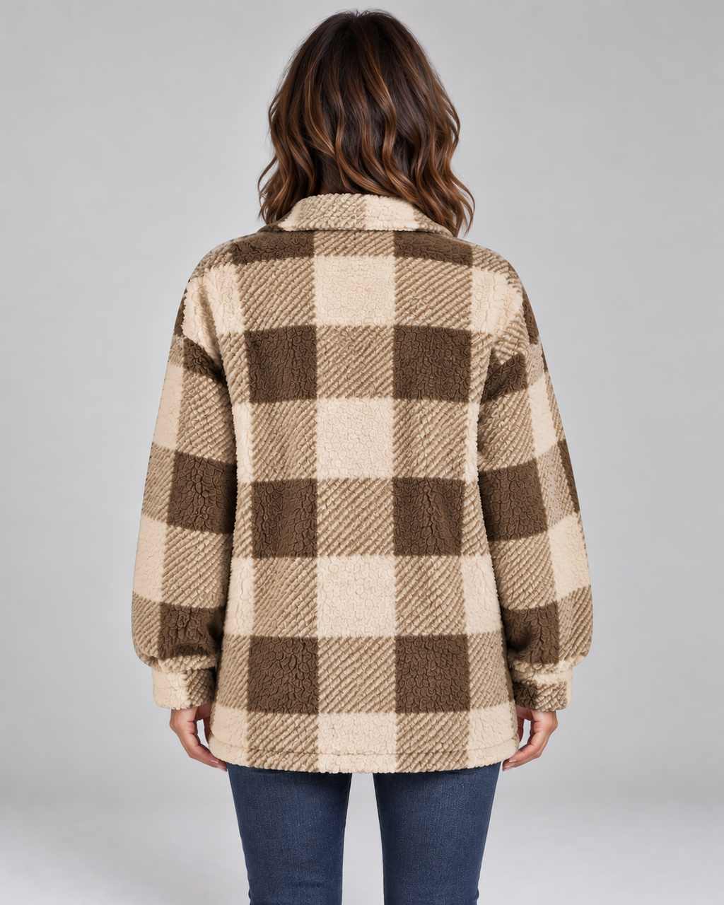 ERMI™ - Casual Plaid Button Down Long Sleeve Jacket