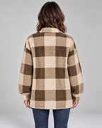 ERMI™ - Casual Plaid Button Down Long Sleeve Jacket