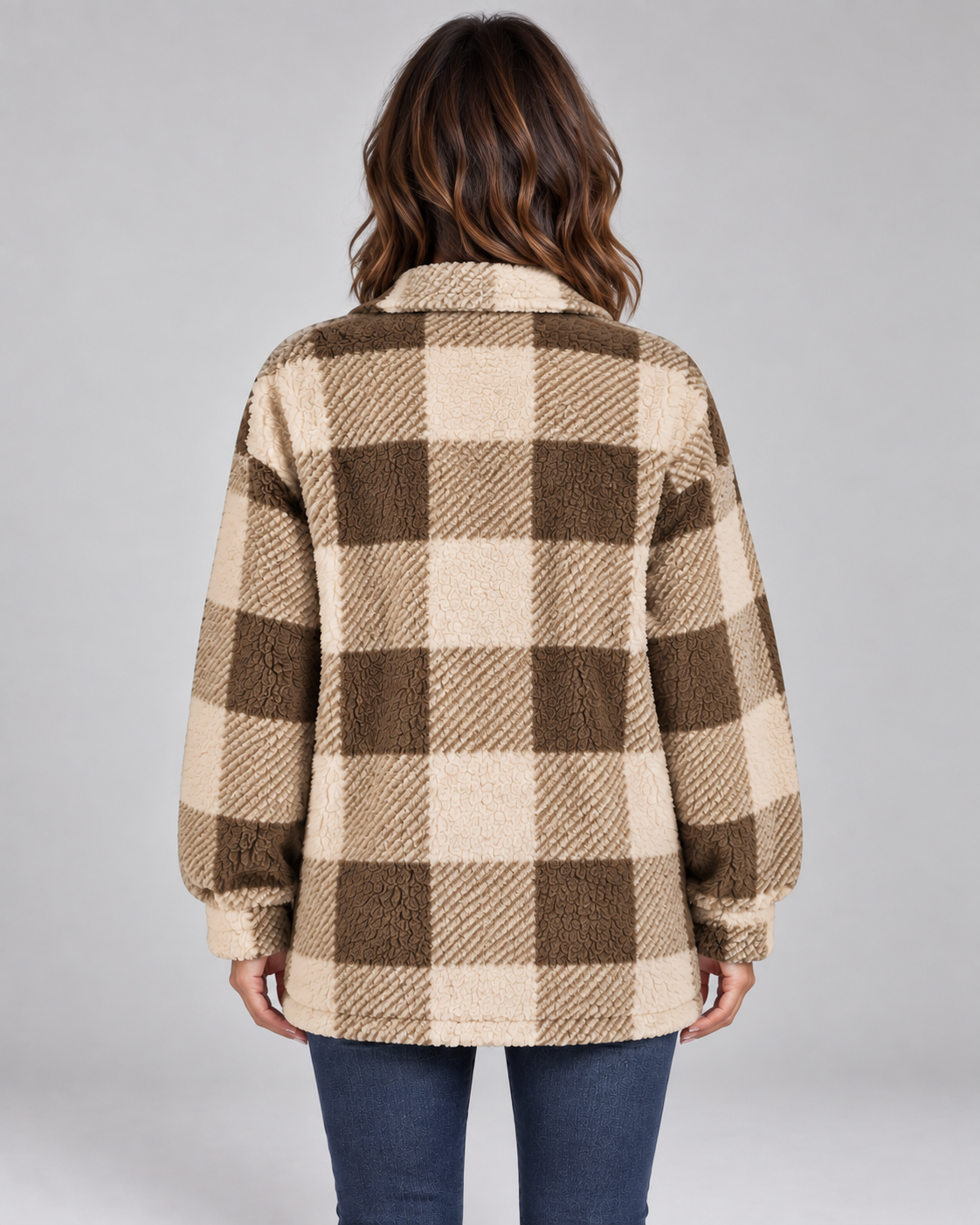 ERMI™ - Casual Plaid Button Down Long Sleeve Jacket
