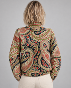 Nicolia™ | Vintage Floral Knit Turtleneck Sweater