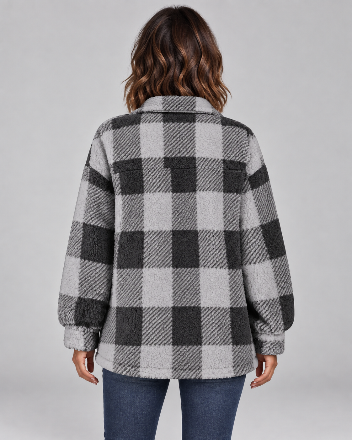 ERMI™ - Casual Plaid Button Down Long Sleeve Jacket