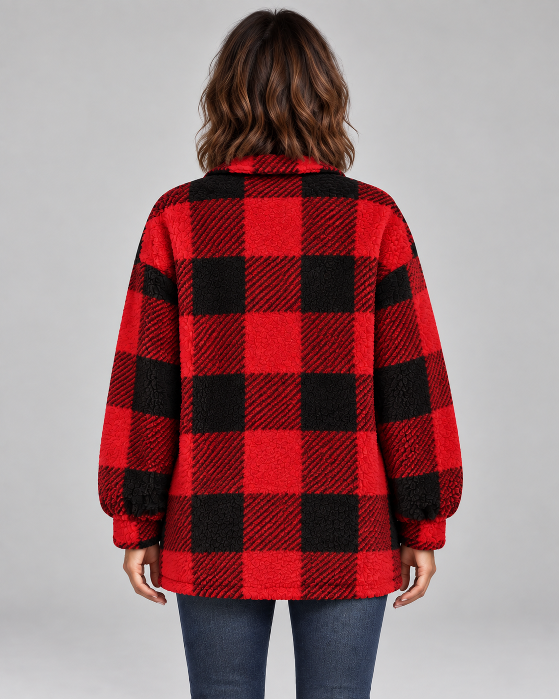 ERMI™ - Casual Plaid Button Down Long Sleeve Jacket