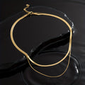 White Gold Snake Layered Necklace