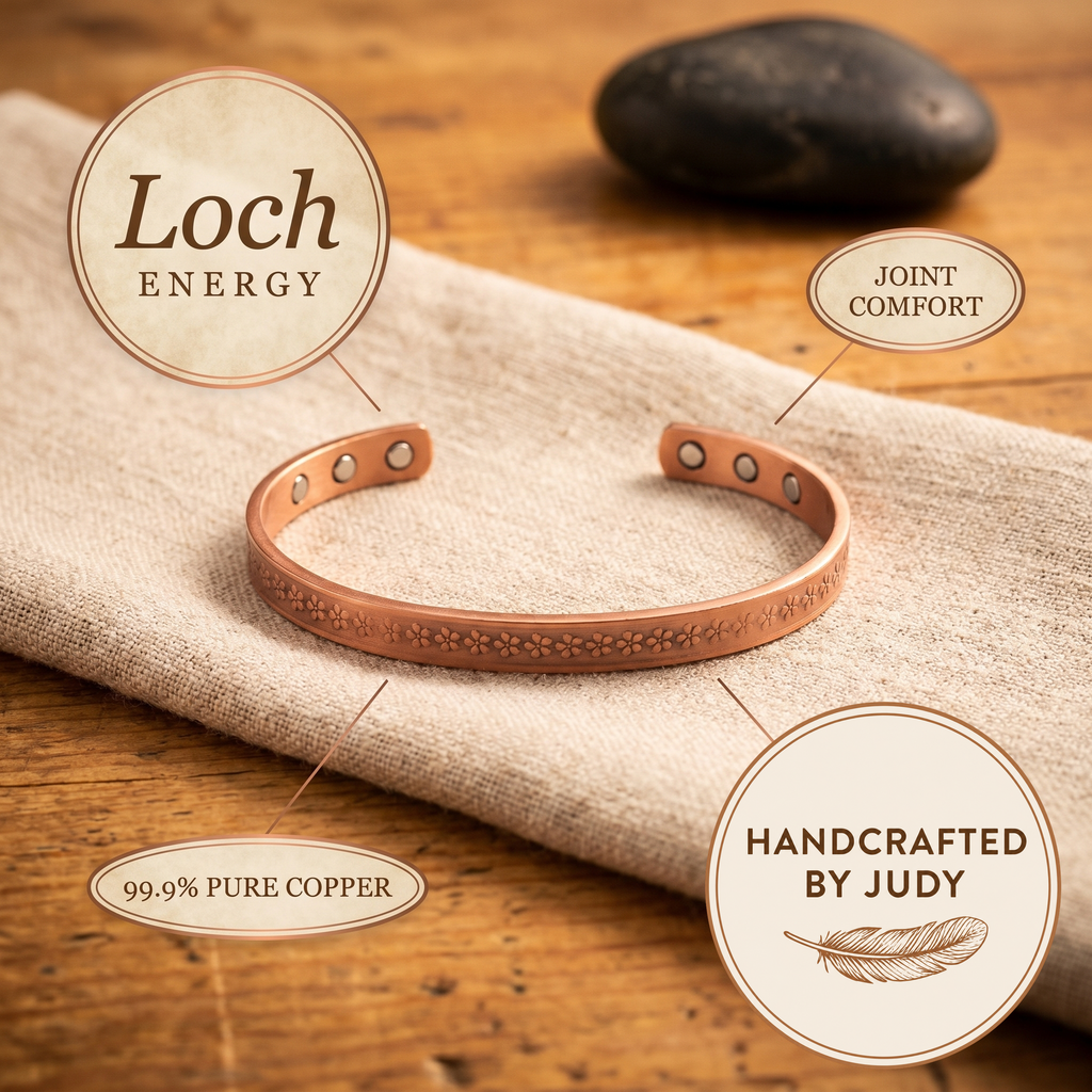 Giselle | Hand-Stamped Floral Copper Cuff Bracelet