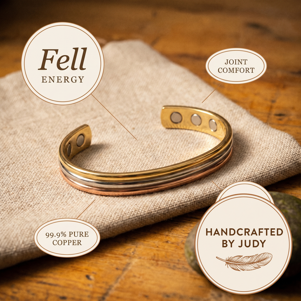 Trinity | Tri-Tone Grooved Copper Cuff Bracelet