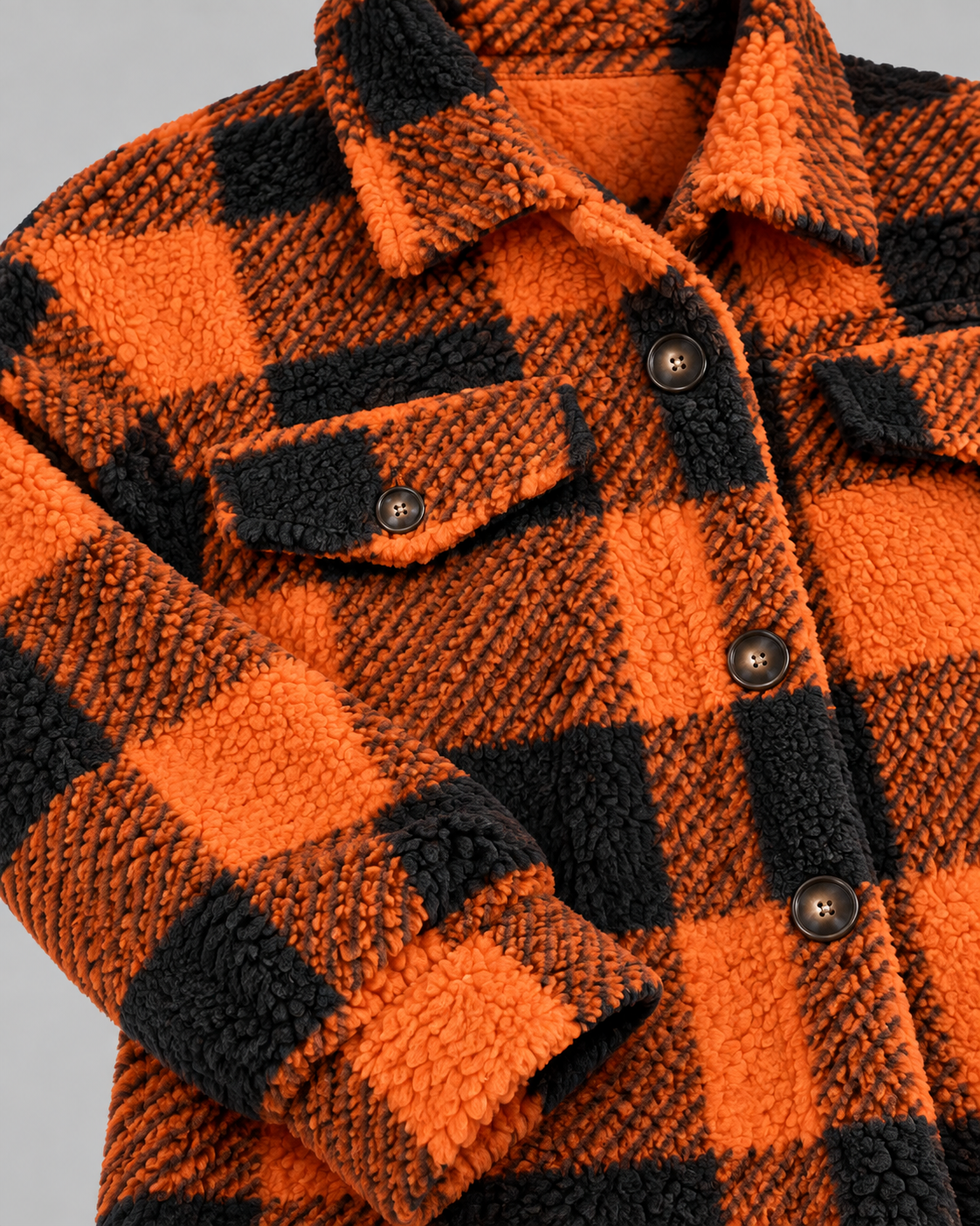 ERMI™ - Casual Plaid Button Down Long Sleeve Jacket