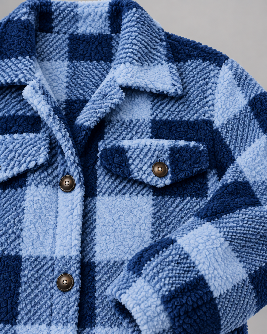 ERMI™ - Casual Plaid Button Down Long Sleeve Jacket