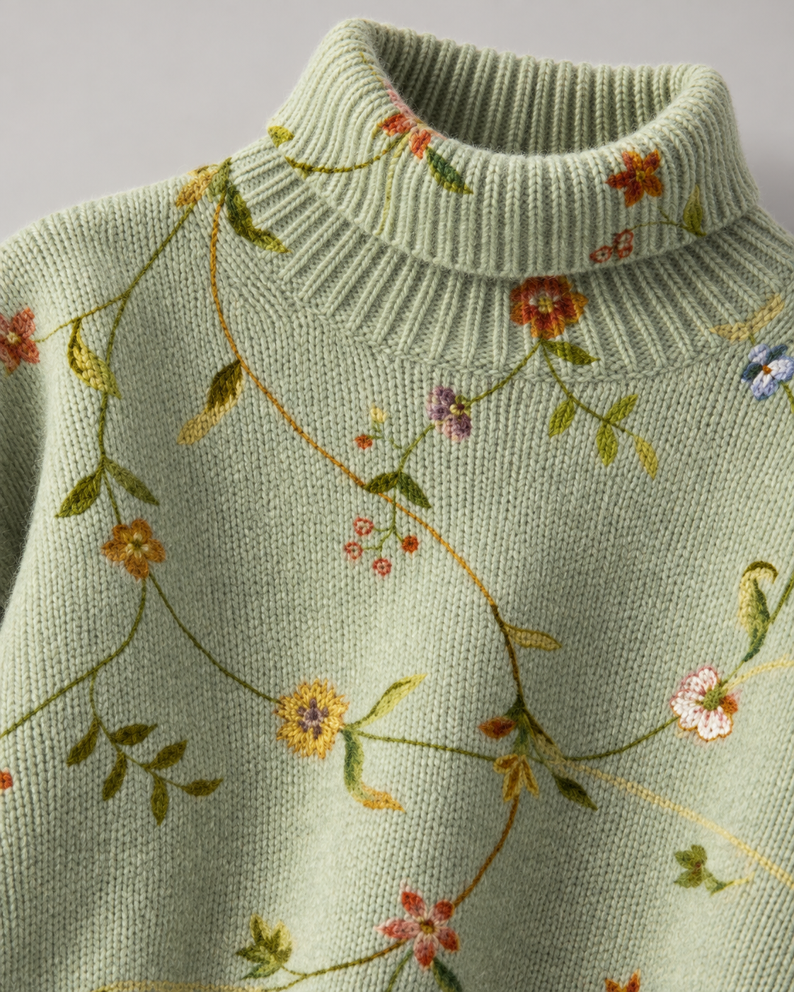 Natalia™ | Vintage Crochet Turtleneck