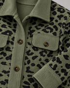 SISI™ - Casual Leopard Print Button Front Jacket