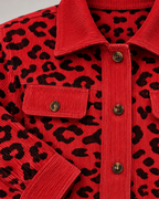 SISI™ - Casual Leopard Print Button Front Jacket