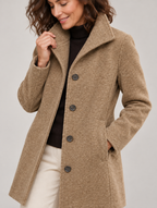 GABRIELA™ - Casual Wool Blend Pea Coat with Single-Breasted Design