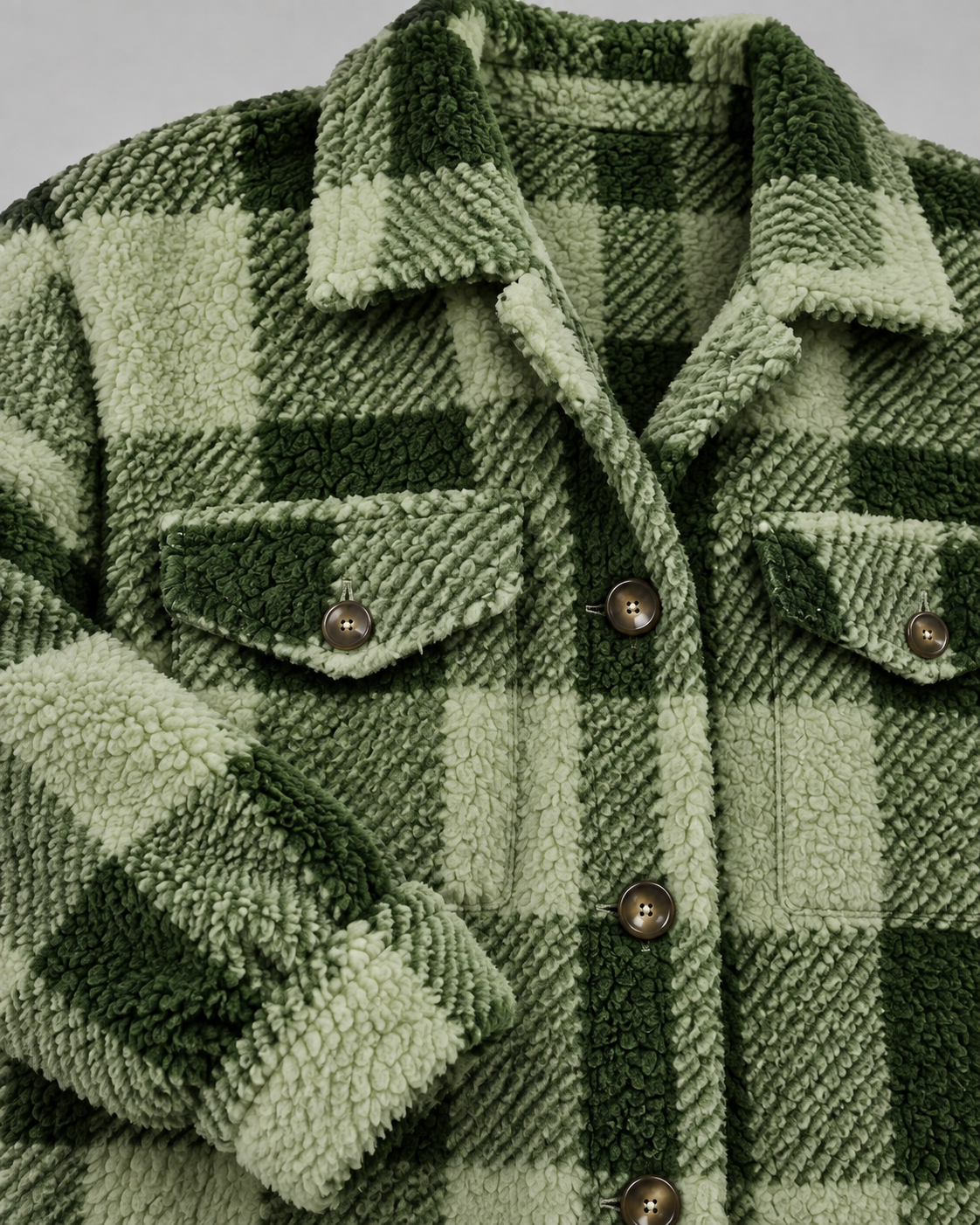 ERMI™ - Casual Plaid Button Down Long Sleeve Jacket