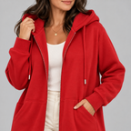 TIOMARA™ - Casual Zip Up Oversized Long Jacket