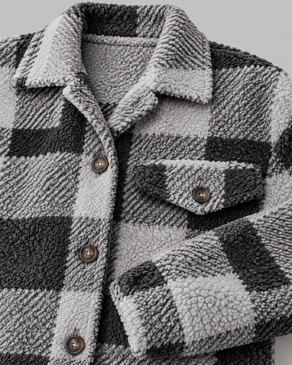 ERMI™ - Casual Plaid Button Down Long Sleeve Jacket
