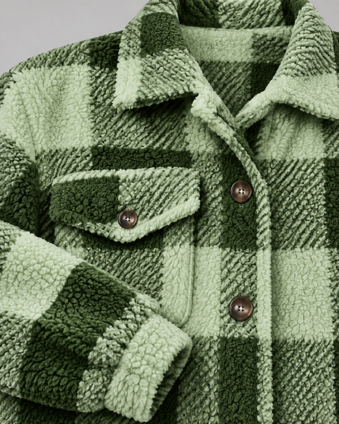 ERMI™ - Casual Plaid Button Down Long Sleeve Jacket